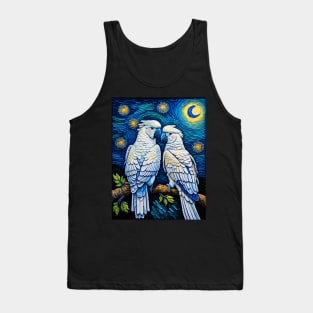 White Cockatoo in starry night Tank Top